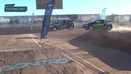 Nitro Rallycross Wild Horse 2021 Battle Rd2 Heat 2  Final Lap Arpin McConnell Great Battle Win