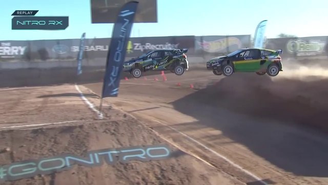 Nitro Rallycross Wild Horse 2021 Battle Rd2 Heat 2 Final Lap Arpin McConnell Great Battle Win