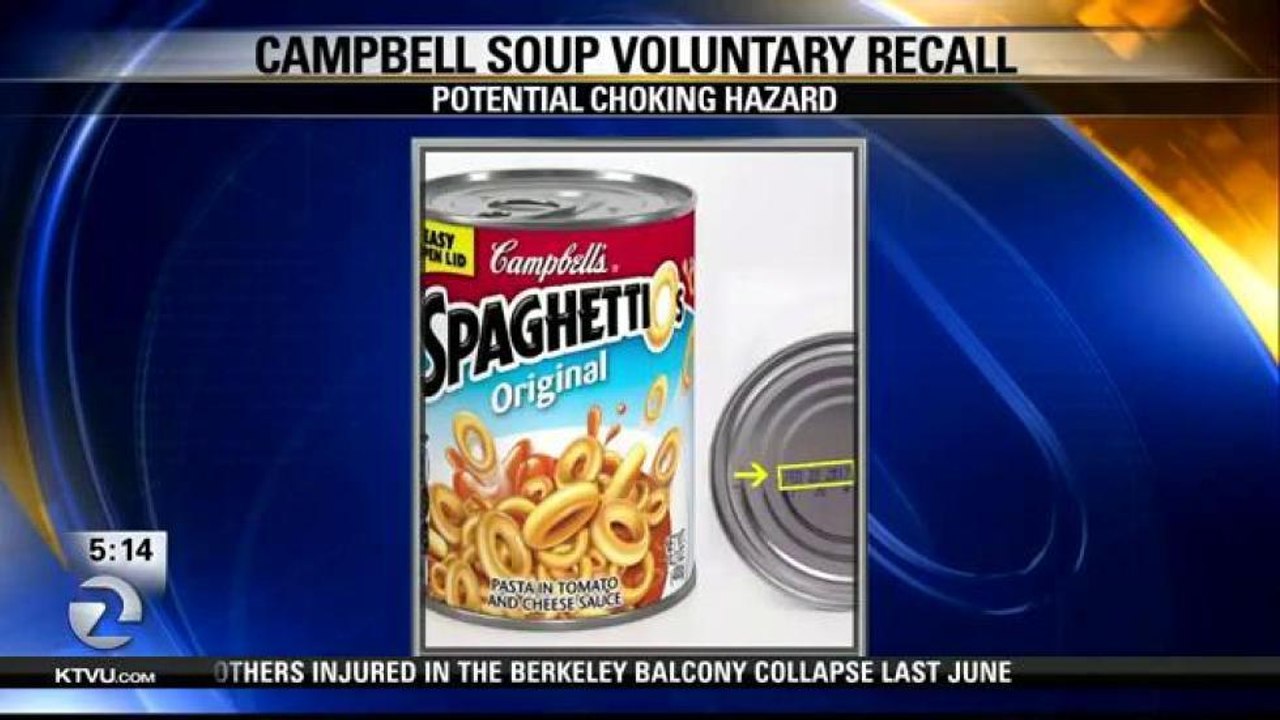 SPAGHETTI O'S RECALL