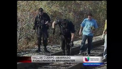 Hallan cuerpo quemado en rieles del tren en Bridgewater