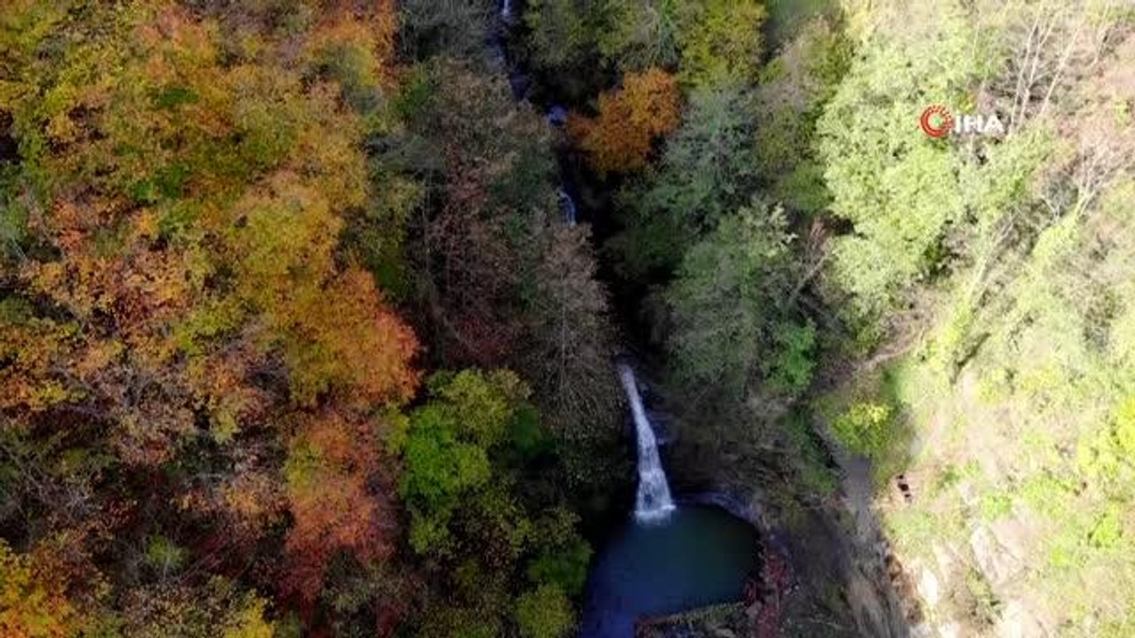 Kabaceviz Şelaleleri sonbaharda bir başka güzel