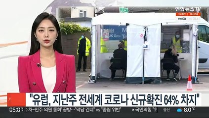 WHO "유럽, 지난주 전세계 코로나 신규확진의 64% 차지"