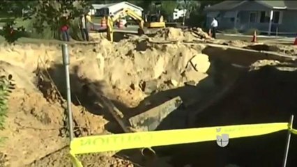 Socavón obliga la evacuación de varias familias en Condado Marion