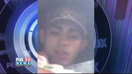 Laredo police is looking for a male suspect who stole a vehicle at local gas station