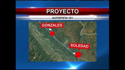 Proyecto en autopista 101 en condado de Monterey