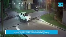 En un confuso episodio en Hernández, un auto impactó contra otro estacionado y se fugó