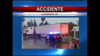 Accidente causa cierre de autopista 101