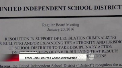 Resolución contra Acoso Cibernético