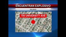 Encuentra explosivo en Salinas