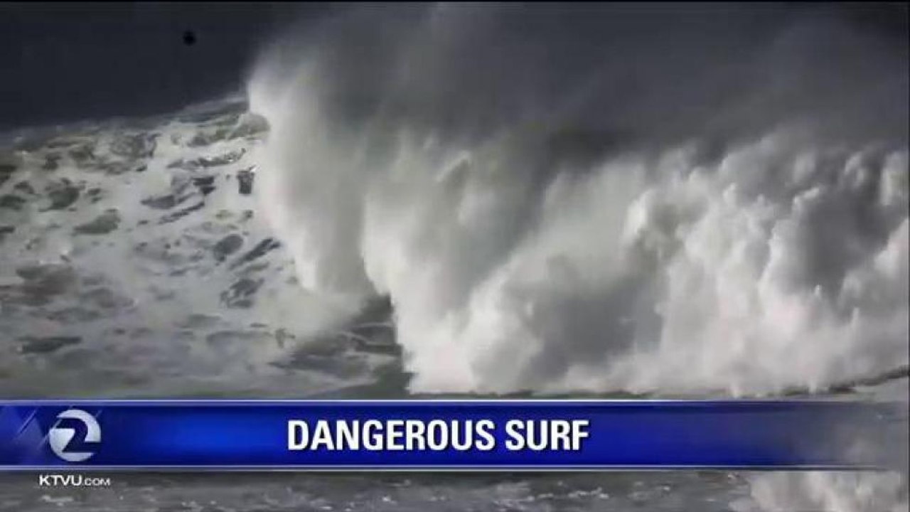 EXTRA BIG WAVES ATTRACT SURFERS WORLDWIDE TO HALF MOON BAY