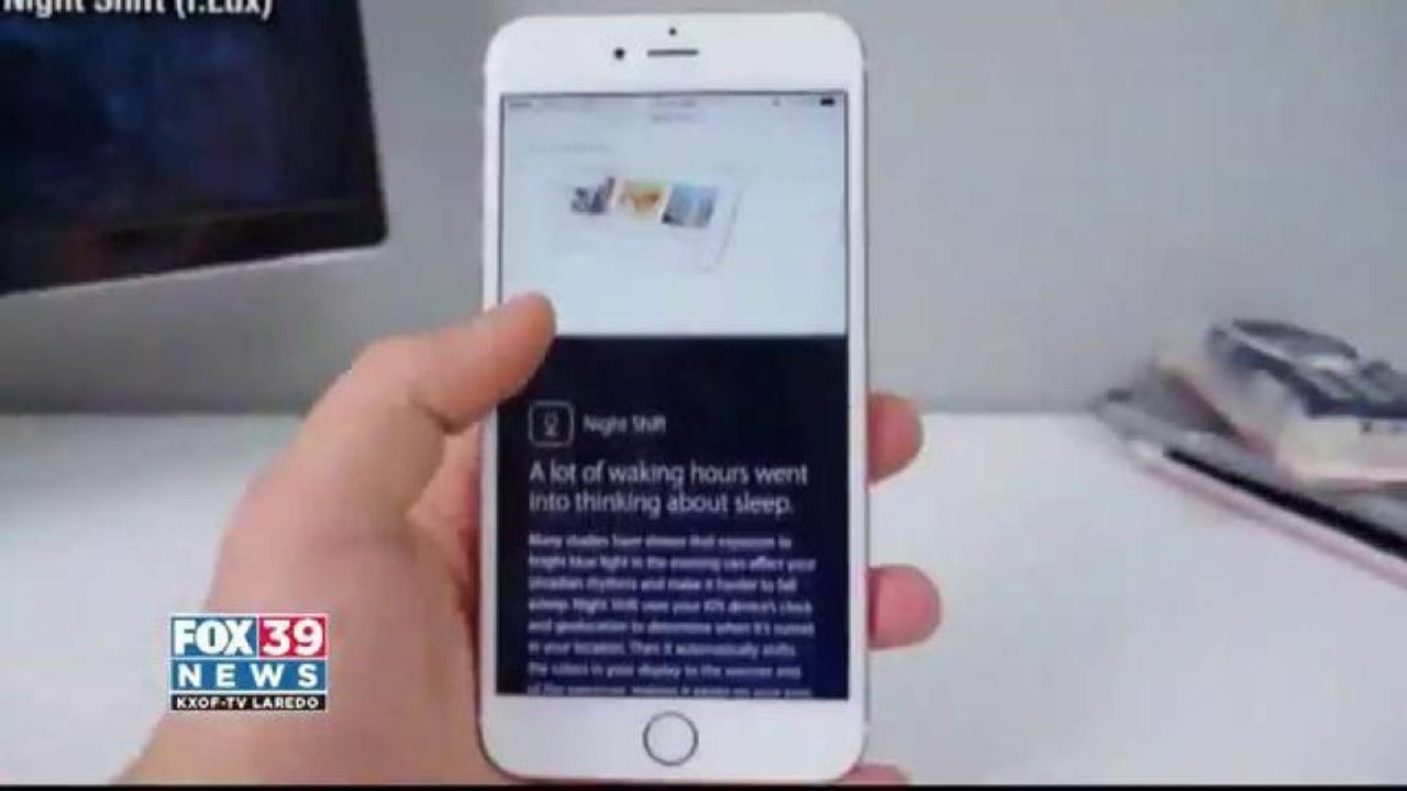 Apple's Night Shift function may help with your sleep.