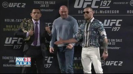 Conor Mcgregor and Rafael Dos Anjos press conference for UFC 197