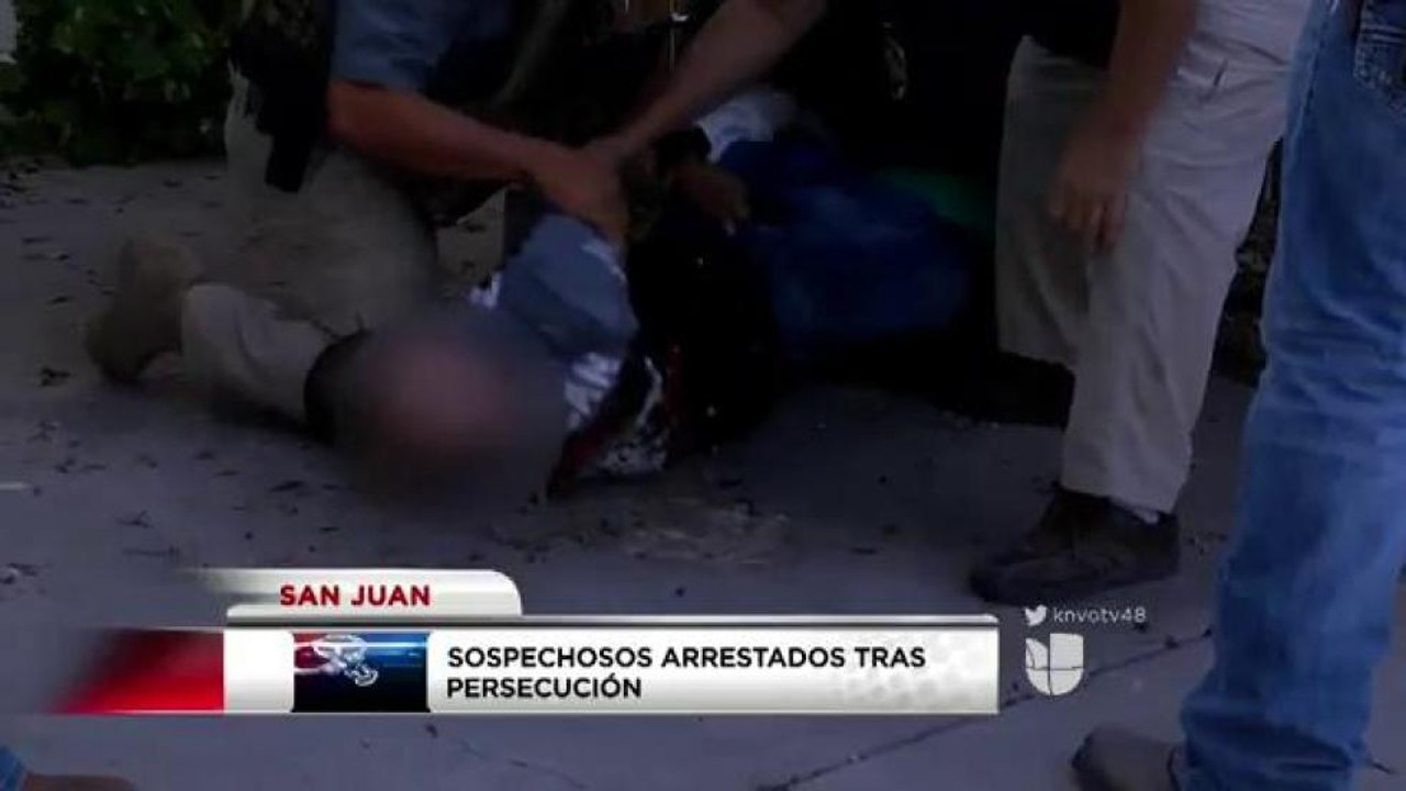 Sospechosos arrestados tras persecución San Juan