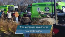 Volcadura de camioneta deja 14 lesionados en la carretera Toluca-Zitácuaro