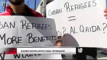 Veteranos Protestan contra Llegada de Cubanos