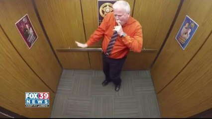 El Paso Sheriff's Deputy elevator "Whip Nae Nae" dance