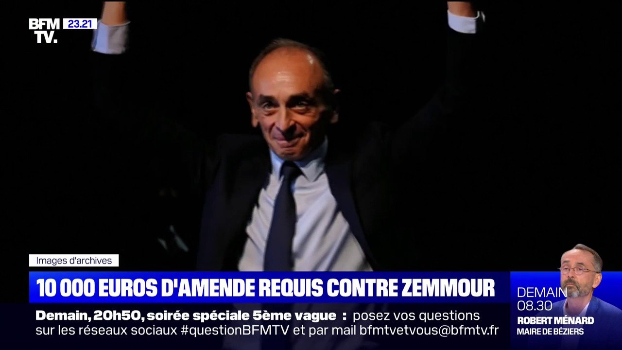 Propos sur les mineurs isolés: 10.000 euros d'amende requis contre Éric Zemmour