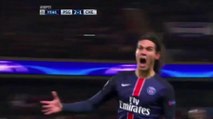 Cavani le dio la victoria al PSG frente al Chelsea