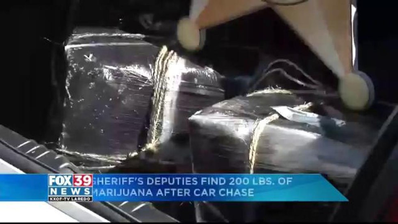 Sheriff's deputies find 200 pounds of marijuana after car chase