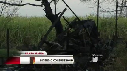 Incendio consume hogar en Santa María