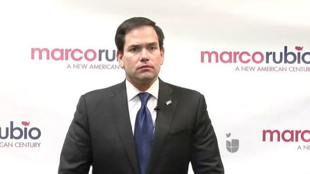 Marco Rubio en Midland habla sobre inmigración, dice que Donald Trump es un payaso.
