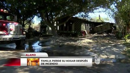 PERDIDA TOTAL: Familia pierde su hogar después de incendio en Álamo