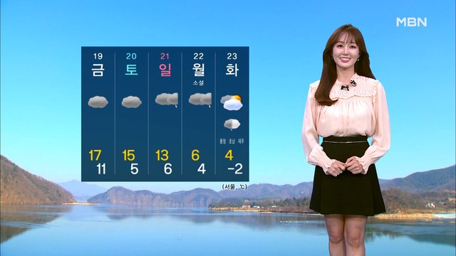 [굿모닝MBN 날씨]수능일 추위 걱정 없어…중부 약한 비