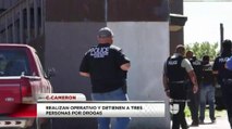 En operativo,tres detenidos por drogas en Cameron