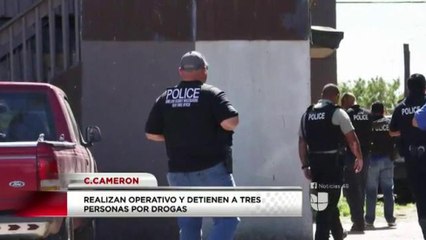 En operativo,tres detenidos por drogas en Cameron
