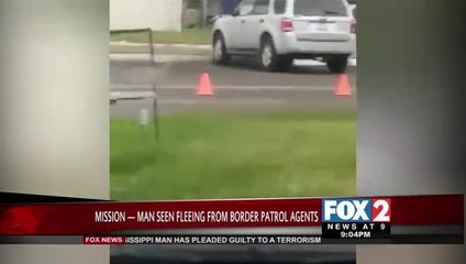 Man Caught on Video Fleeing from Border Patrol Agents