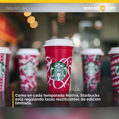 Como en cada temporada festiva, Starbucks está regalando vasos reutilizables de edición limitada.
