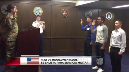 Hijo de indocumentados se prepara para defender al país