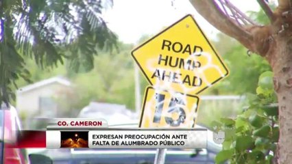 Preocupados por no tener alumbrado público en Cameron