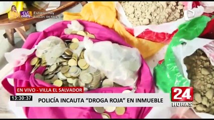 VES: PNP incauta "droga roja" en inmueble de microcomercializador