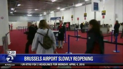 BRUSSELS AIRPORT SLOWLY REOPENS