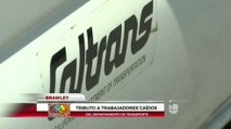 Tributo a trabajadores caídos.