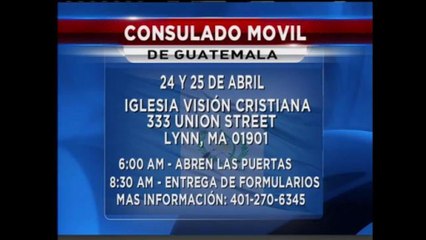 Consulado móvil para guatemaltecos en MA
