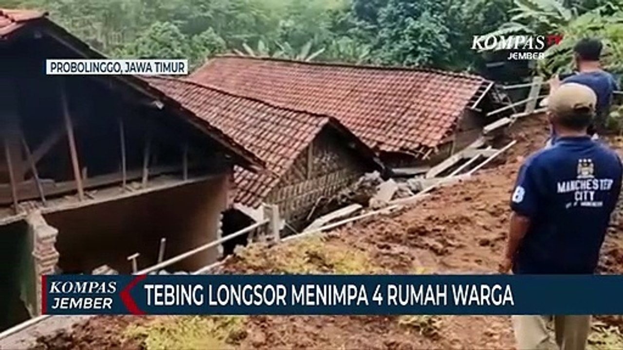 Tebing Lereng Argopuro Longsor Menimpa 4 Rumah...