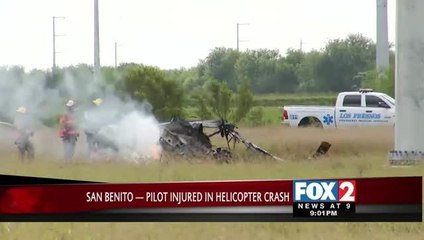 Pilot Suffers 3rd Degree Burns after Crashing Helicopter