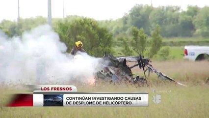 Continúa la investigación del desplome de helicóptero