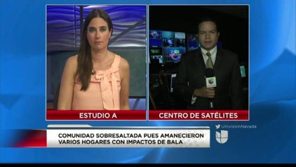 Vecinos de Comunidad al Oeste de Las Vegas en Alerta tras Tiroteo que dejó Impactos de Balas Incrust