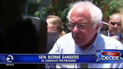 SANDERS VISITS BAY AREA