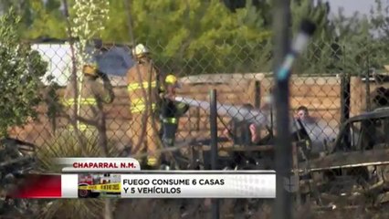 Fuego consume 6 viviendas y 5 vehiculos en Chaparral