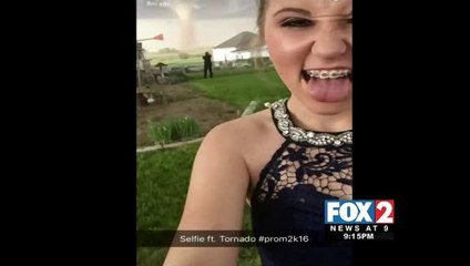 Caught on Camera: Couple Snap Prom Pics in front of Tornado
