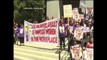 VIDEO: Trabajadoras de limpieza protestan en contra del acoso y los abusos