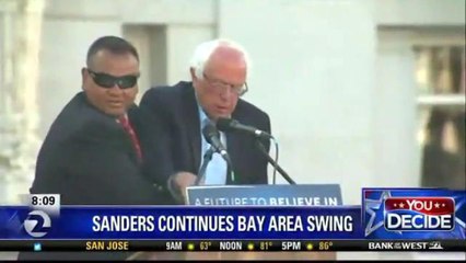 SANDERS HAS CLOSE CALL IN OAKLAND