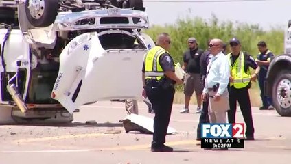 Semi Truck Slams Into Ambulance, 1 Dead, 4 Hospitalized