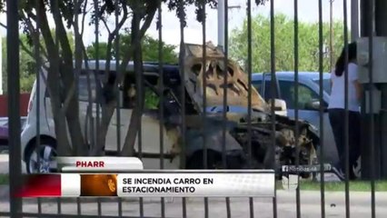 Se incendia carro en estacionamiento Pharr