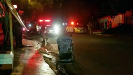 Com filho no colo pai pede segurança e tranquilidade para os moradores do Santa Felicidade