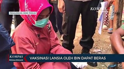 Vaksinasi Lansia Oleh BIN, Dapat Beras Lima Kilogram